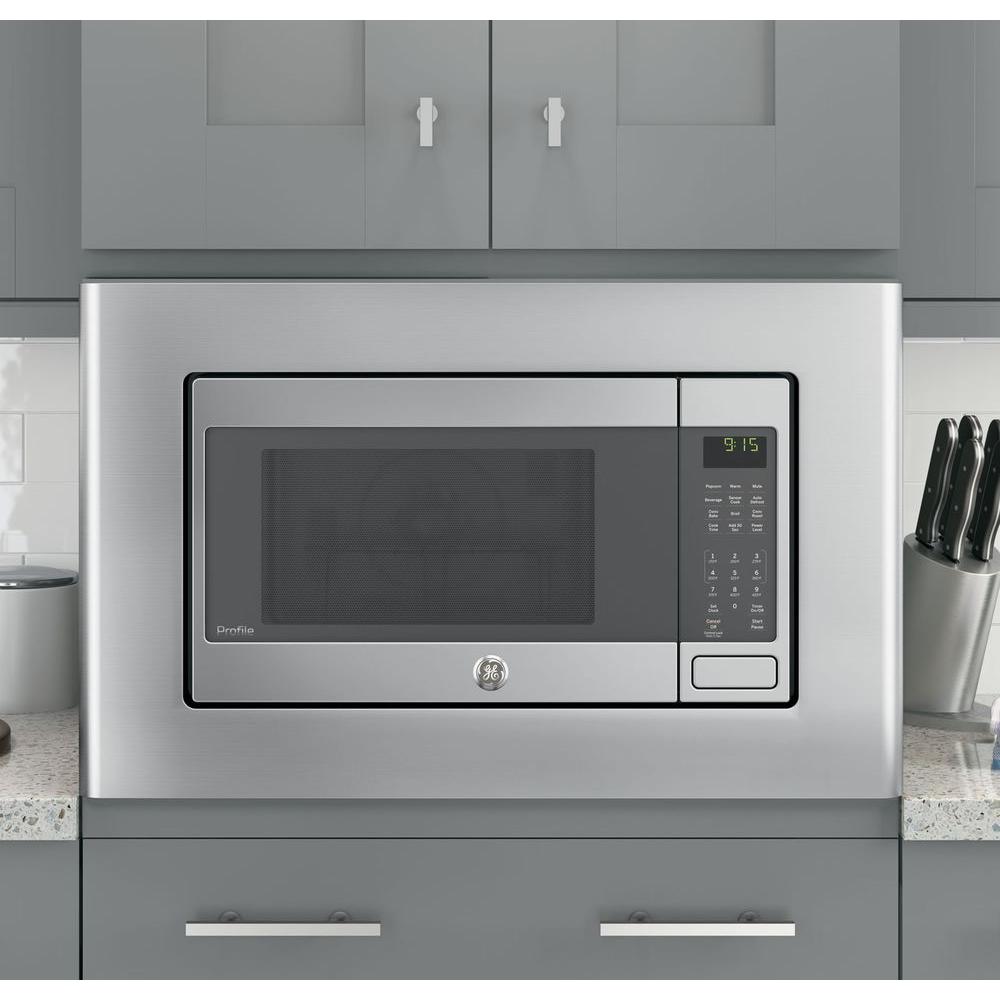 Ge Microwave Optional 30 In Built Trim Kit Stainless Steel So Sku 1001965574 Ge Microwave