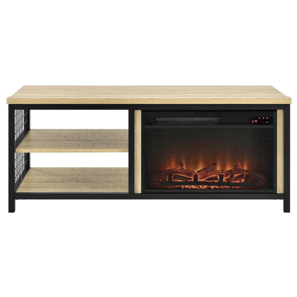 Ameriwood Nashville Rustic Gray 50 in. TV Stand with Electric Fireplace