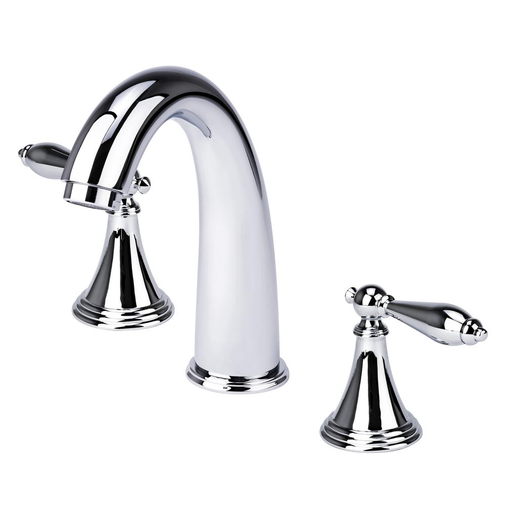 KOHLER Rubicon 8 in. Widespread 2Handle Bathroom Faucet in Polished