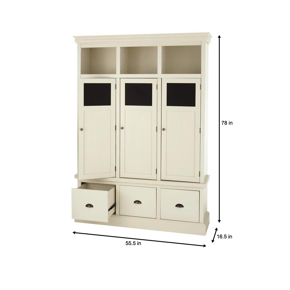 Home Decorators Collection Shelton Polar White Wooden