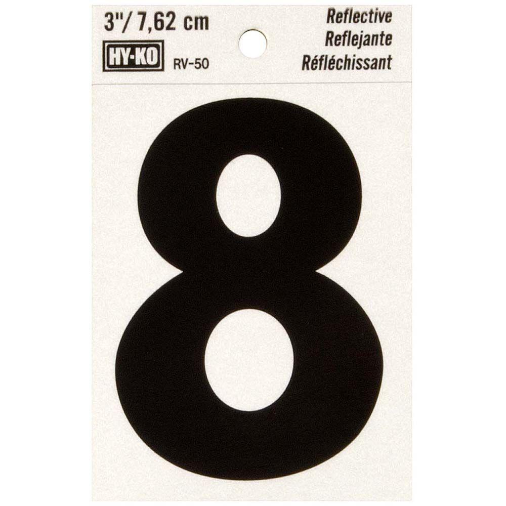HYKO 23/8 in. SelfAdhesive Vinyl Black Numbers SetMM200B The