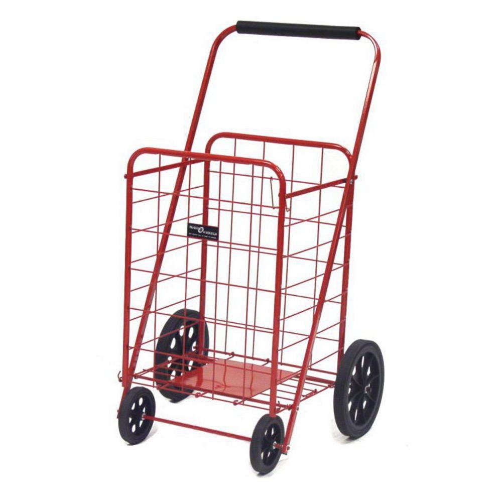 Easy Wheels Red Super Shopping Cart002RRD The Home Depot