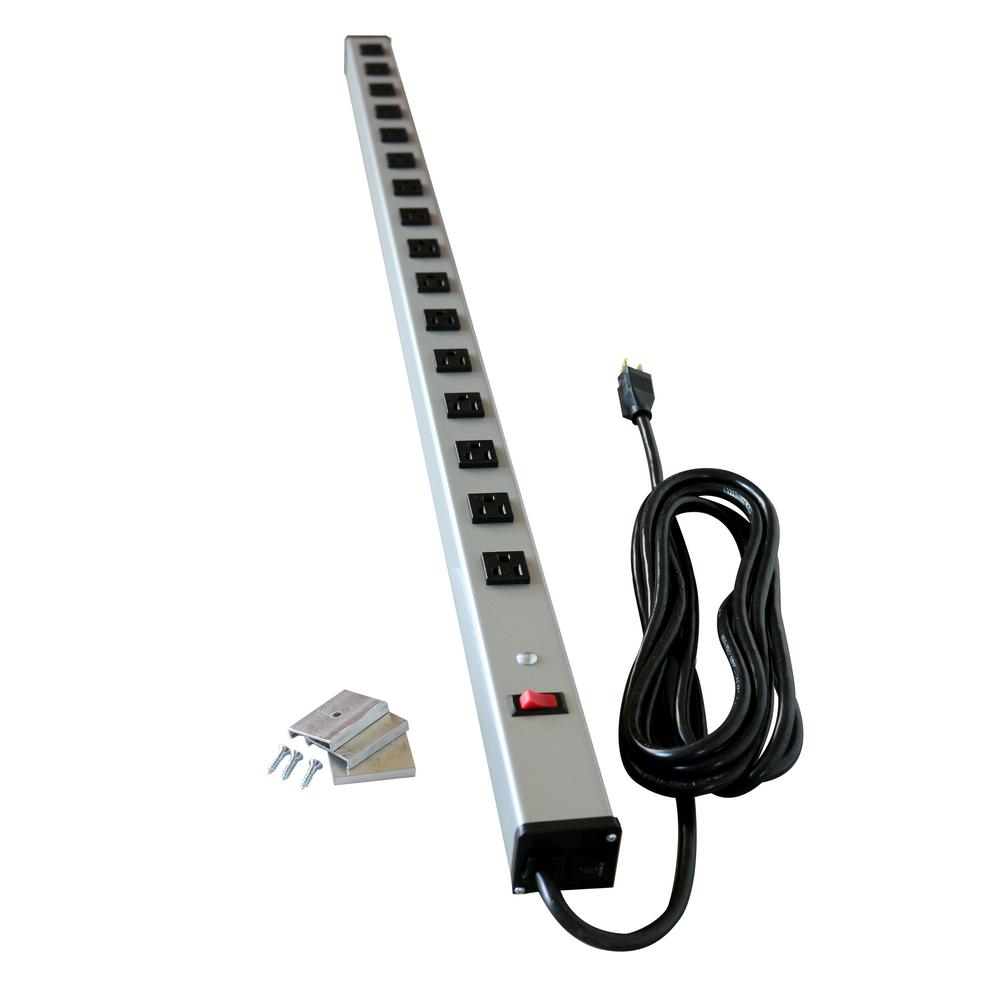 Gladiator 6 ft. 9Outlet Workbench Power Strip with Tool Caddy