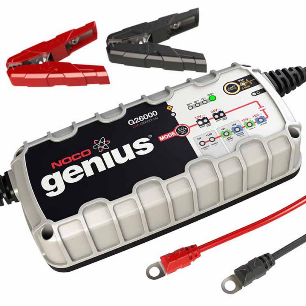 NOCO 26 Amp UltraSafe Battery Charger with JumpCharge Engine Start eX