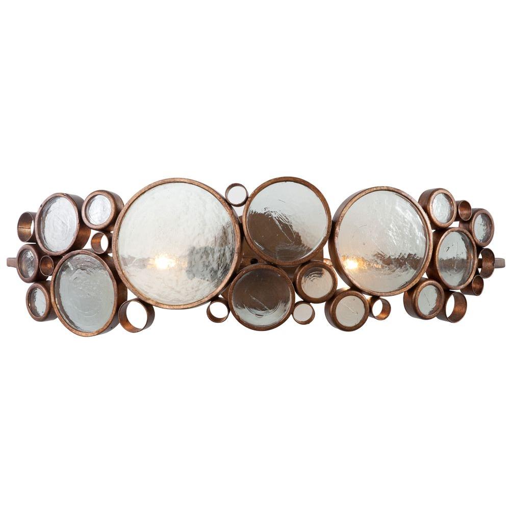 Varaluz Fascination 2Light Hammered Ore Vanity Light165B02HO The