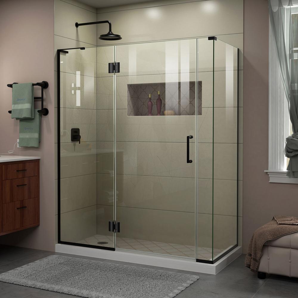 DreamLine UnidoorX 58.5 in. x 72 in. Frameless Corner Hinged Shower