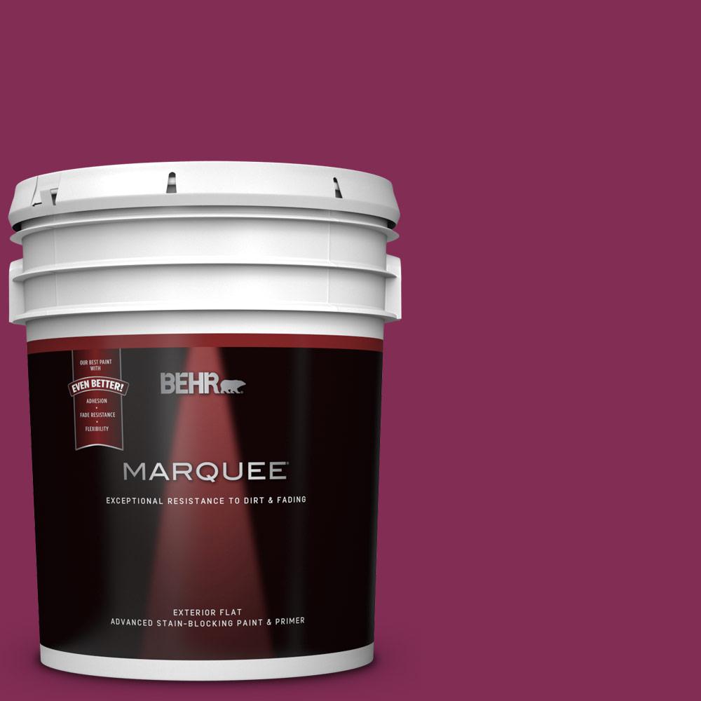 BEHR MARQUEE 5 gal. M1307 Sugar Beet Flat Exterior Paint and Primer