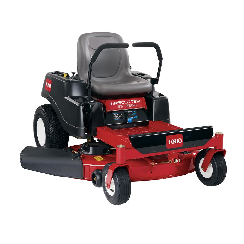 Toro Timecutter Ss4200 42 In 452cc Gas Zero Turn Riding Mower With Smart Speed Carb 74725