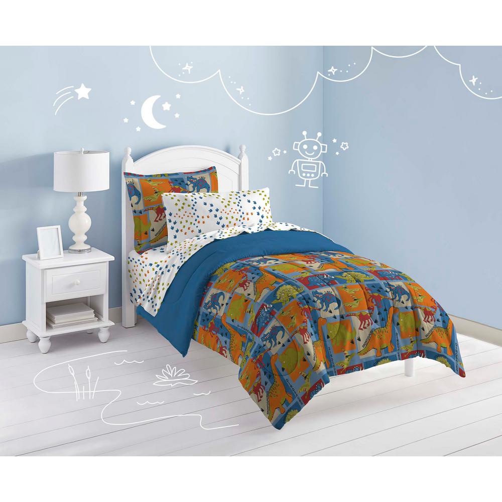 blue zoo dinosaur bedding