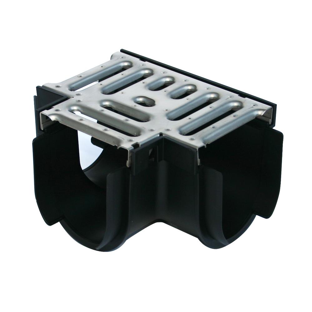 RELN Storm Drain 6 in. x 7.5 in. Tee Complete with Galvanized Grate