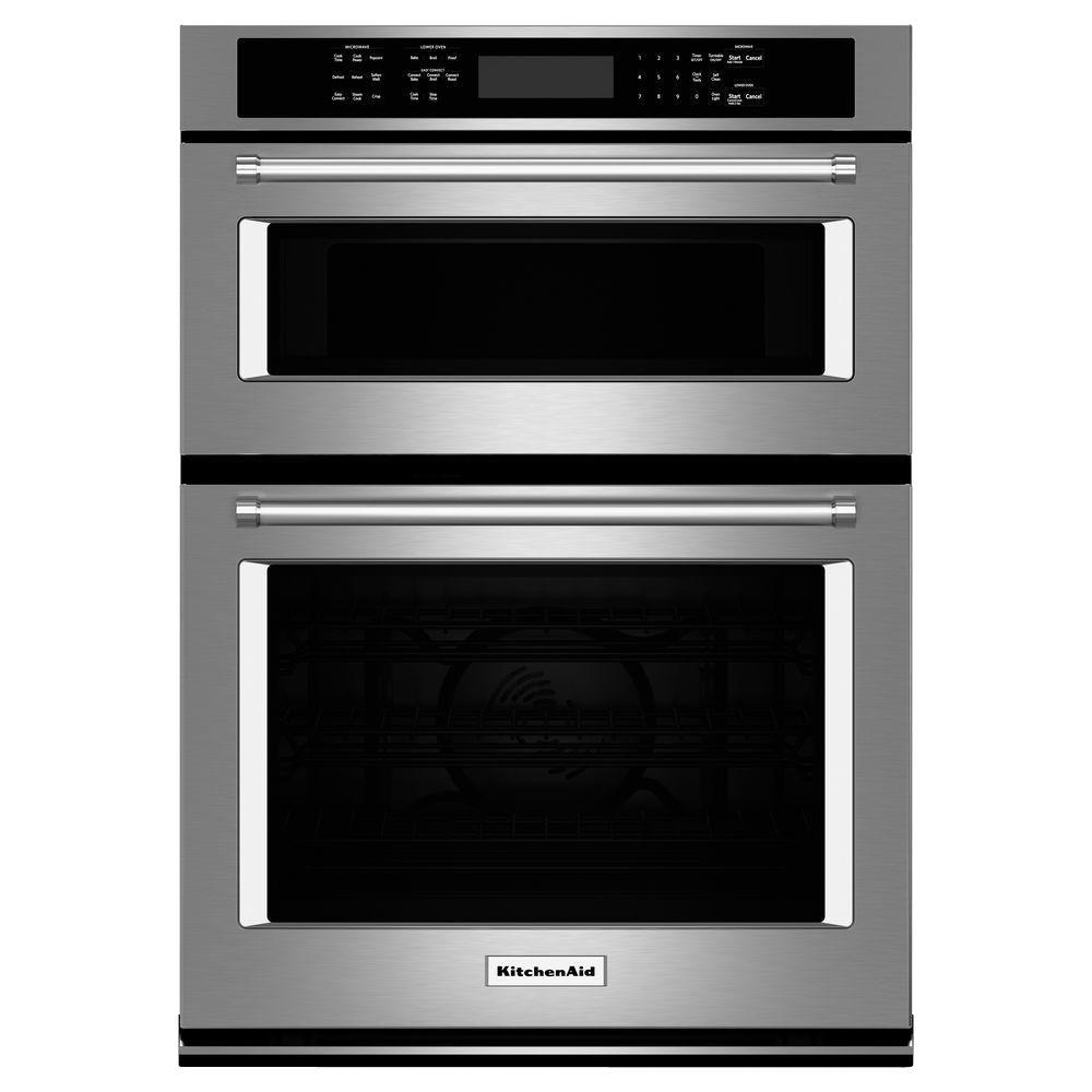 Proofing Mode Stainless Steel Microwave Electric Wall Oven Electric Even Heat True Convection Wall Oven With Built In Microwave