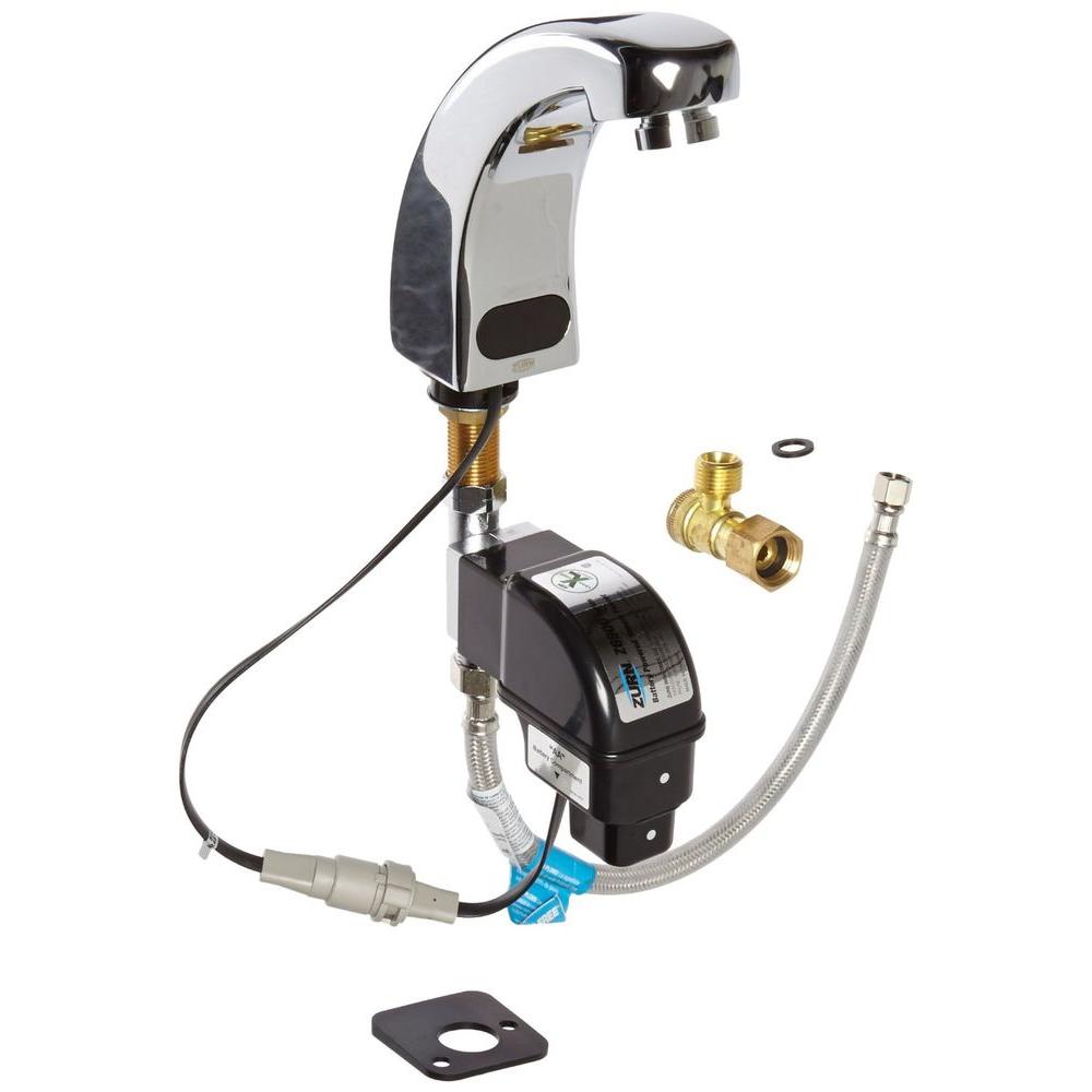 Zurn Battery Powered Single Hole Touchless Bathroom Faucet In