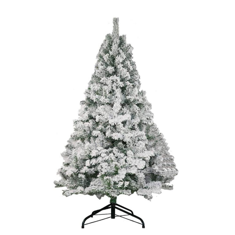 6 Ft. Unlit Christmas Artificial Pine Tree Snow Flocked Christmas Tree 