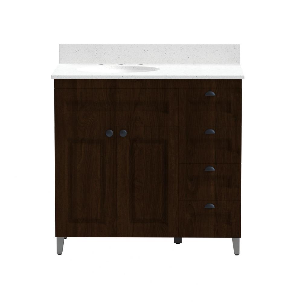 Home Decorators Collection 36 in. Metal Bathroom Vanity in Espresso