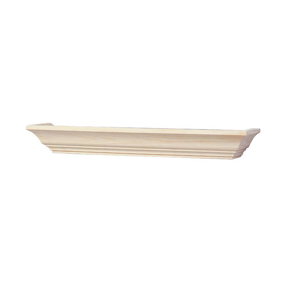 Knape Vogt 24 In W 5 D Wall Mounted Unfinished Mantel D Wall Mounted Unfinished Mantel Decorative
