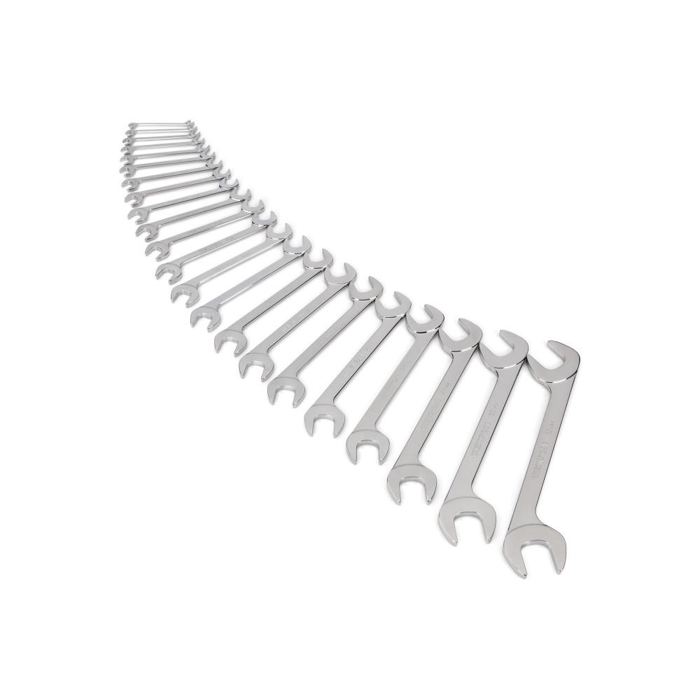 TEKTON 6 mm to 32 mm Angle Head Open End Wrench Set (22Piece)WAE90202