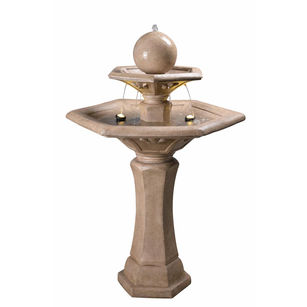 Fountains Outdoor Decor The Home Depot Riviera Resin And Concrete Outdoor Floor Fountain
