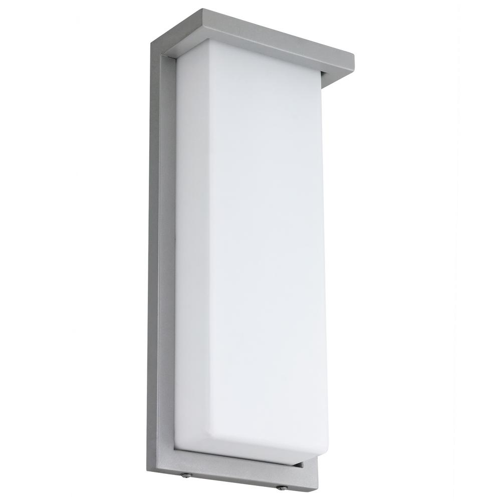 Sunlite 1Light 14 in. Silver Integrated LED Modern Rectangular Indoor