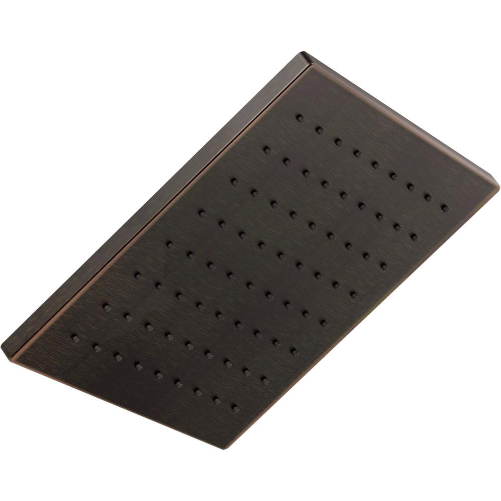 Delta 1-Spray 11.8 in. Single Wall Mount Square Fixed Rain ...