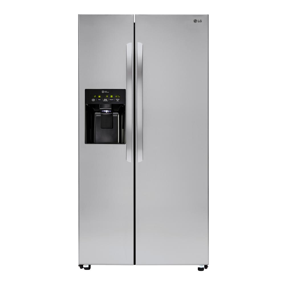 stainless steel lg electronics side by side refrigerators lsxs26336s 64_1000