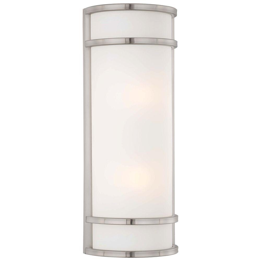 The Great Outdoors By Minka Lavery Bay View 2 Light Brushed The Great Outdoors By Minka Lavery Bay View 2 Light Brushed Stainless Steel Outdoor Wall