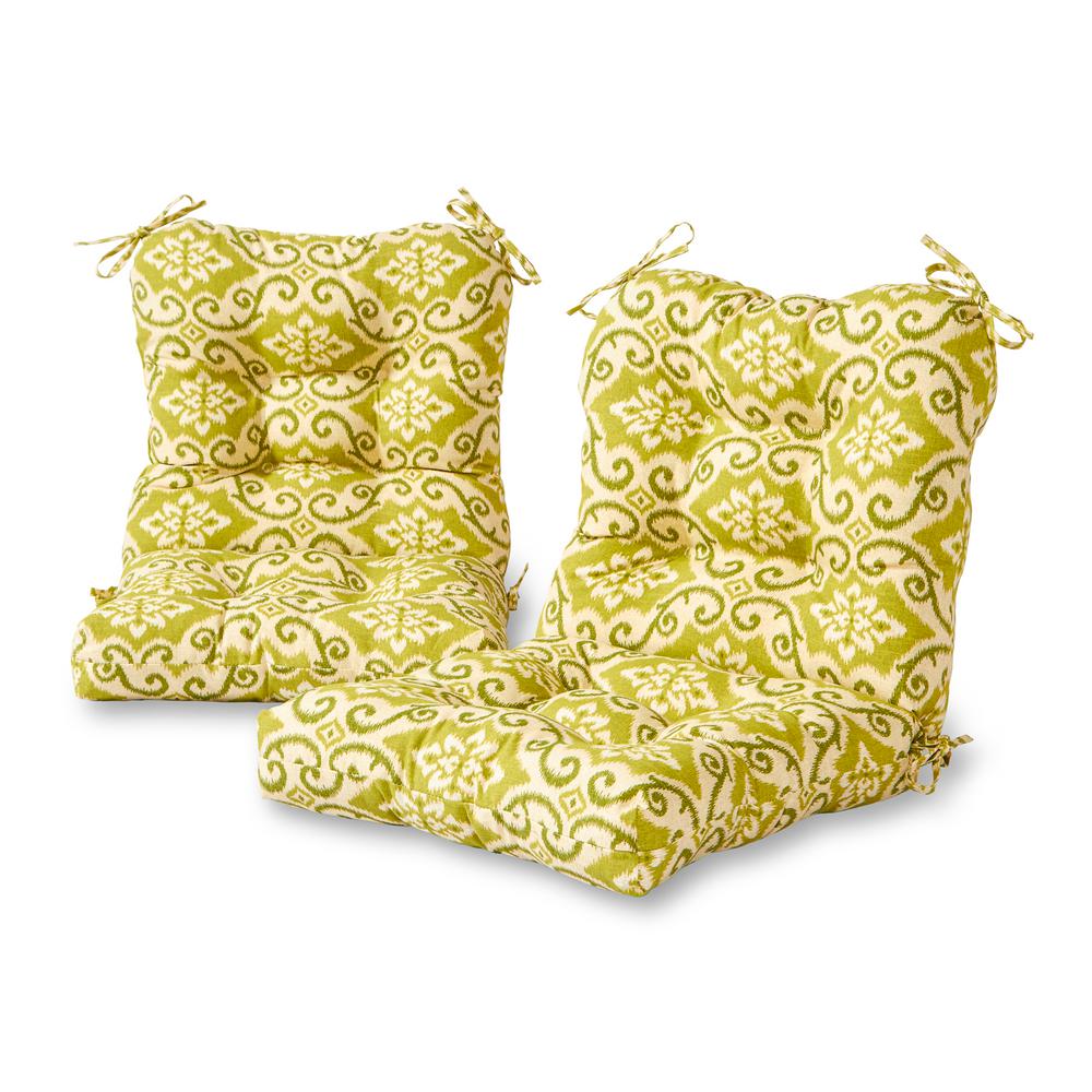 Greendale Home Fashions Sham Ikat Outdoor Dining Chair Cushion Sham Ikat Outdoor Dining Chair Cushion 2 Pack