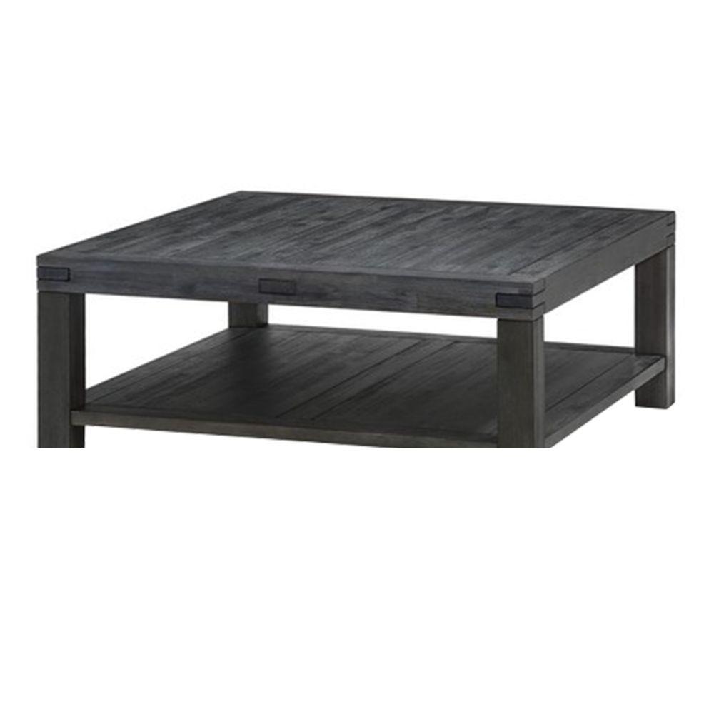 Benjara 44 In Dark Gray Large Square Wood Coffee Table With Open Shelf Bm206649 The Home Depot - Large White Square Wood Coffee Table Benjara 44 In Dark Gray Large Square Wood Coffee Table With Open Shelf Bm206649 The Home Depot - Large White Square Wood Coffee Table
