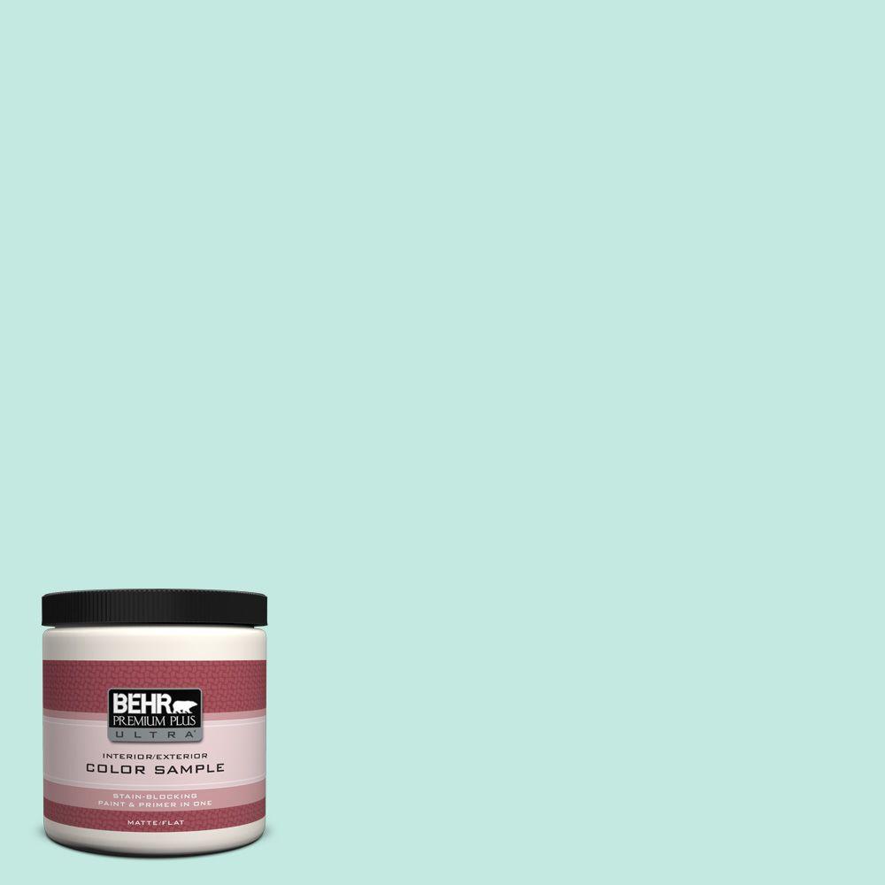 Behr Premium Plus Ultra 8 Oz P440 2 Clear Aqua Matte Interior P440 2 Clear Aqua Matte Interior Exterior Paint And Primer In One Sample