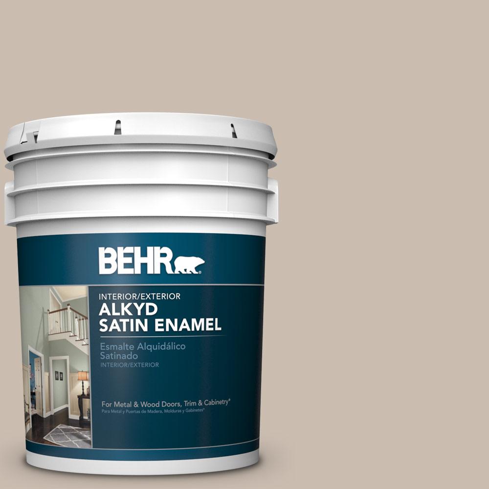 BEHR 5 Gal PPU5 13 Creamy Mushroom Satin Enamel Alkyd Interior   Creamy Mushroom Behr Paint Colors 790005 64 300 