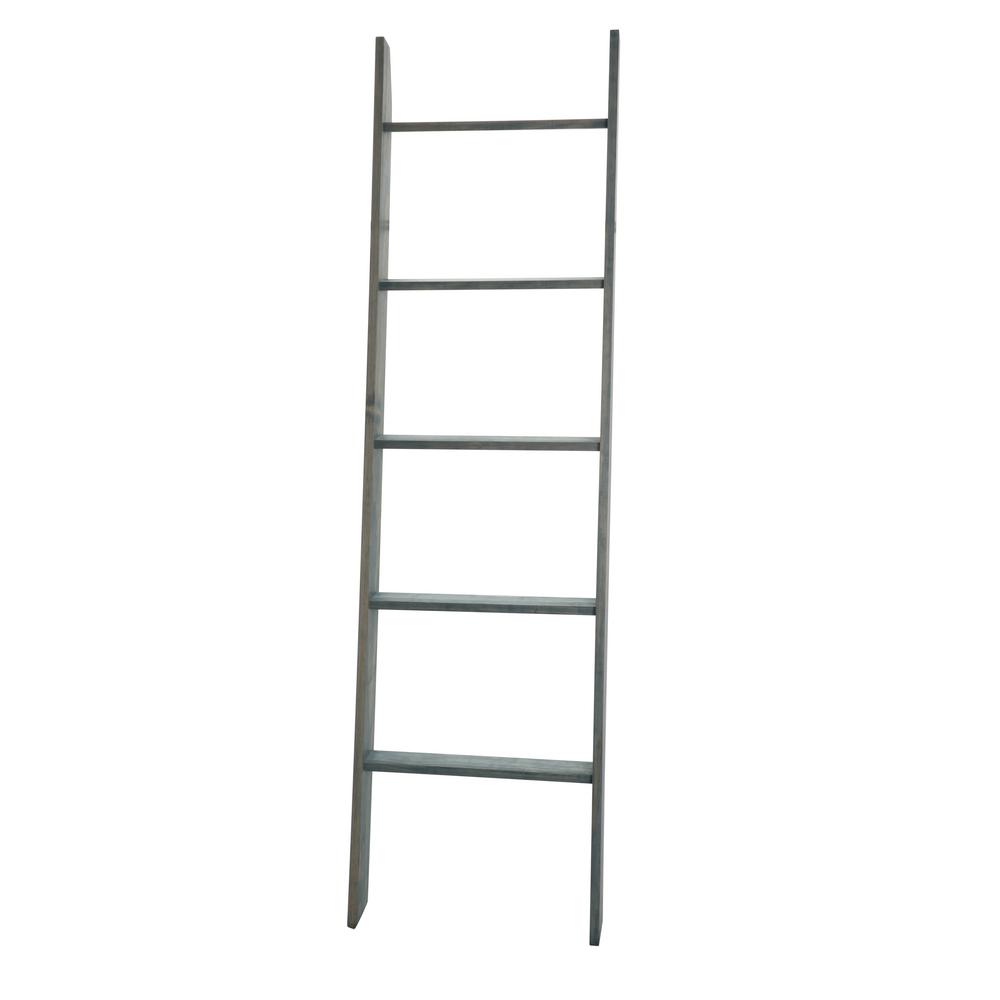 Brandtworks 72 In X 20 In Blue Beach Decorative Blanket Ladder