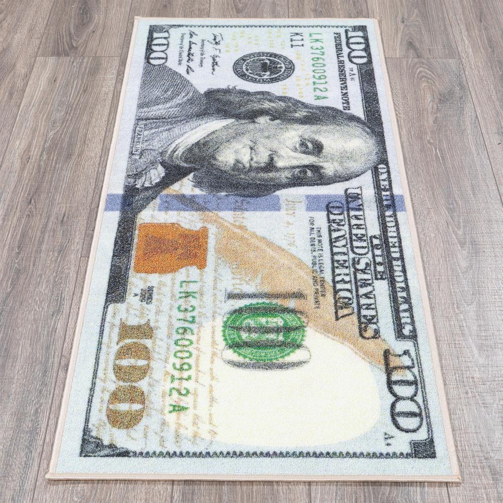 Ottomanson Siesta Kitchen Collection 100 Dollar Bill Design Multi Ottomanson Siesta Kitchen Collection