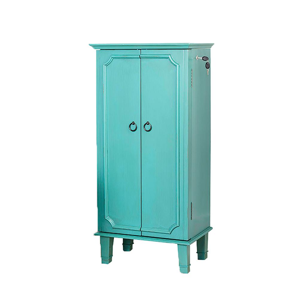 Cabby Turquoise Jewelry Armoire 40 in. x 19 in. x 13.75 in.2005777