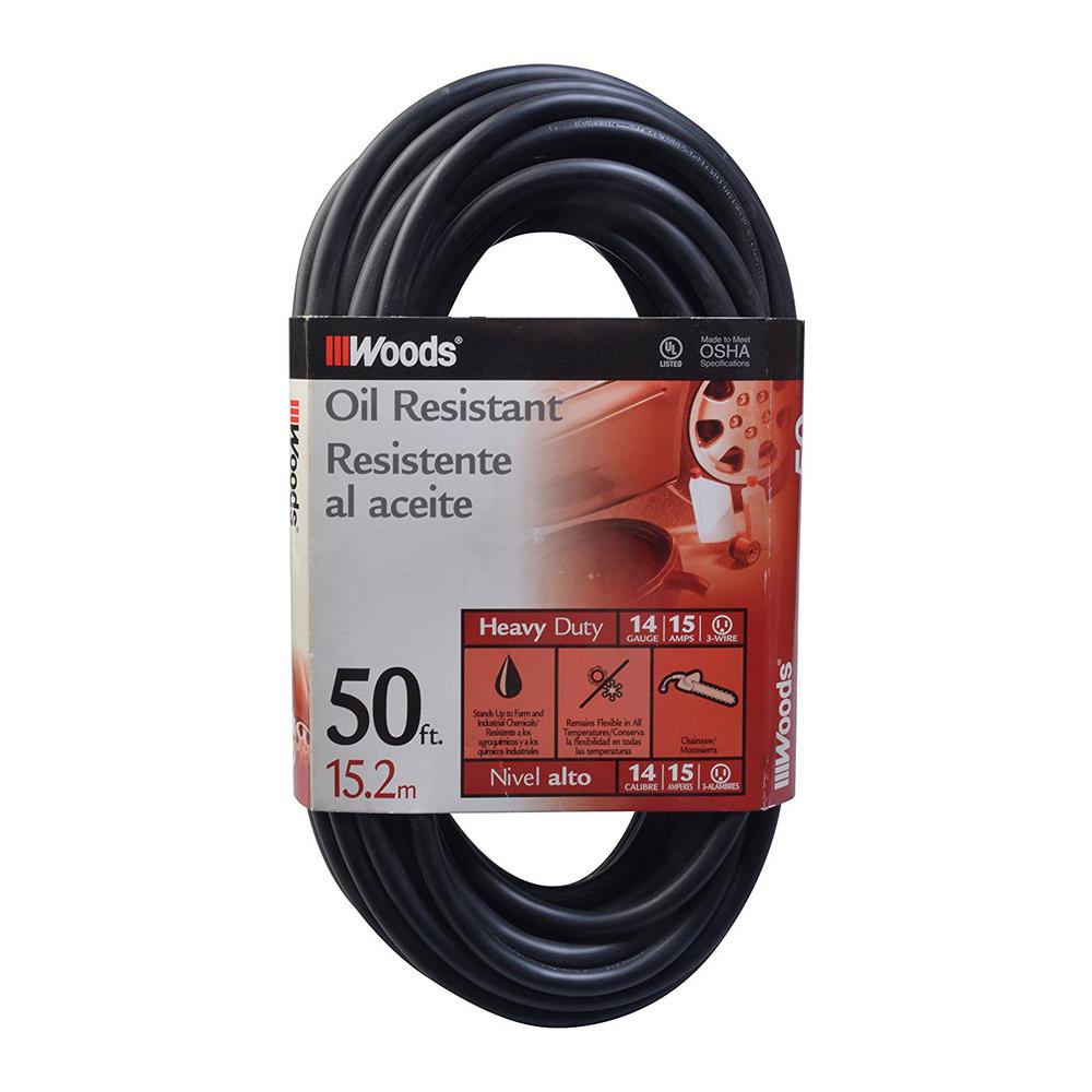 Southwire 80 ft. 12/3 Black/Gray HeavyDuty Extension Cord with Lighted
