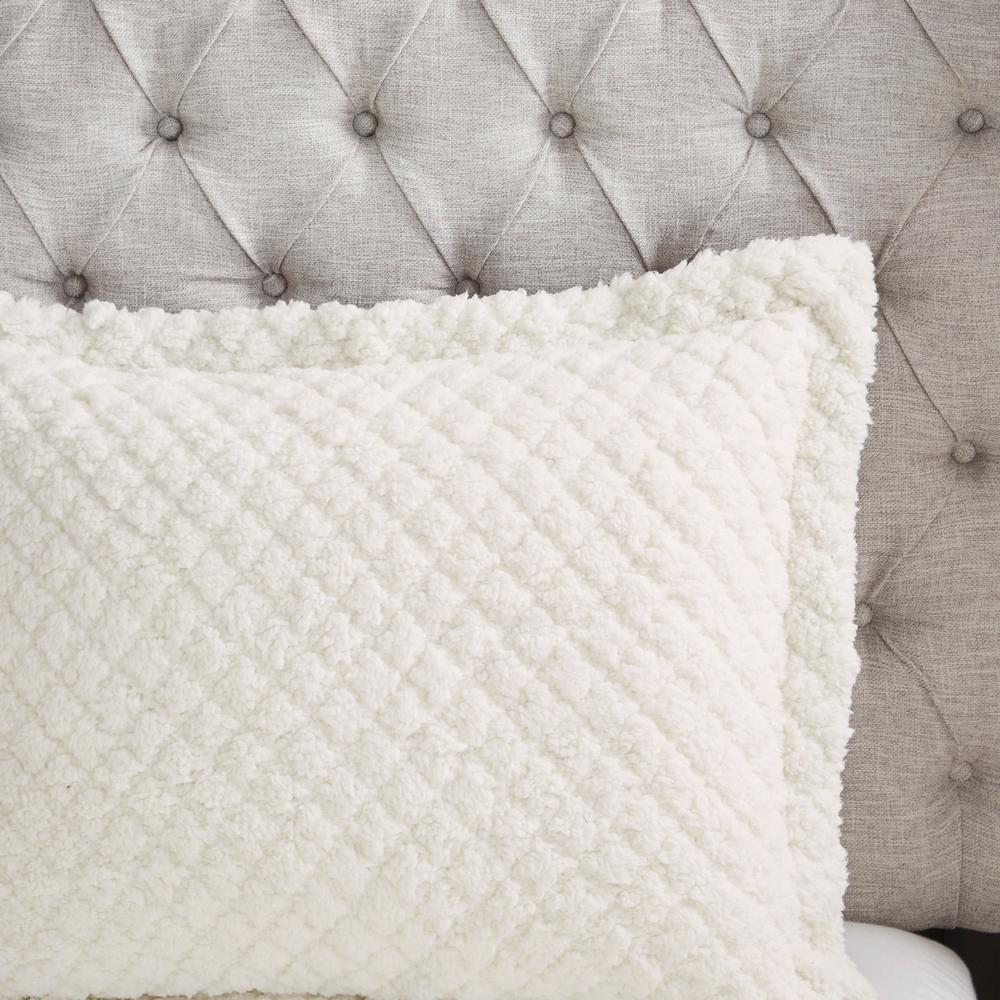 Madison Park Colden 3 Piece Ivory Grey Full Queen Textured