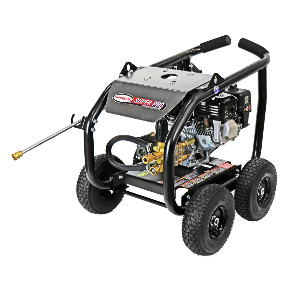Simpson 65200 Super Pro Roll-Cage SW3625HADS 3600 PSI at 2.5 GPM HONDA GX200 Cold Water Pressure Washer