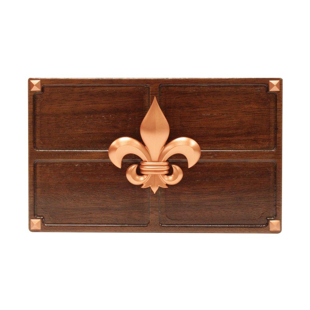 Hampton Bay Wireless or Wired Door Bell, Medium Red Oak Wood with Fleur-De-Lis... by Hampton Bay