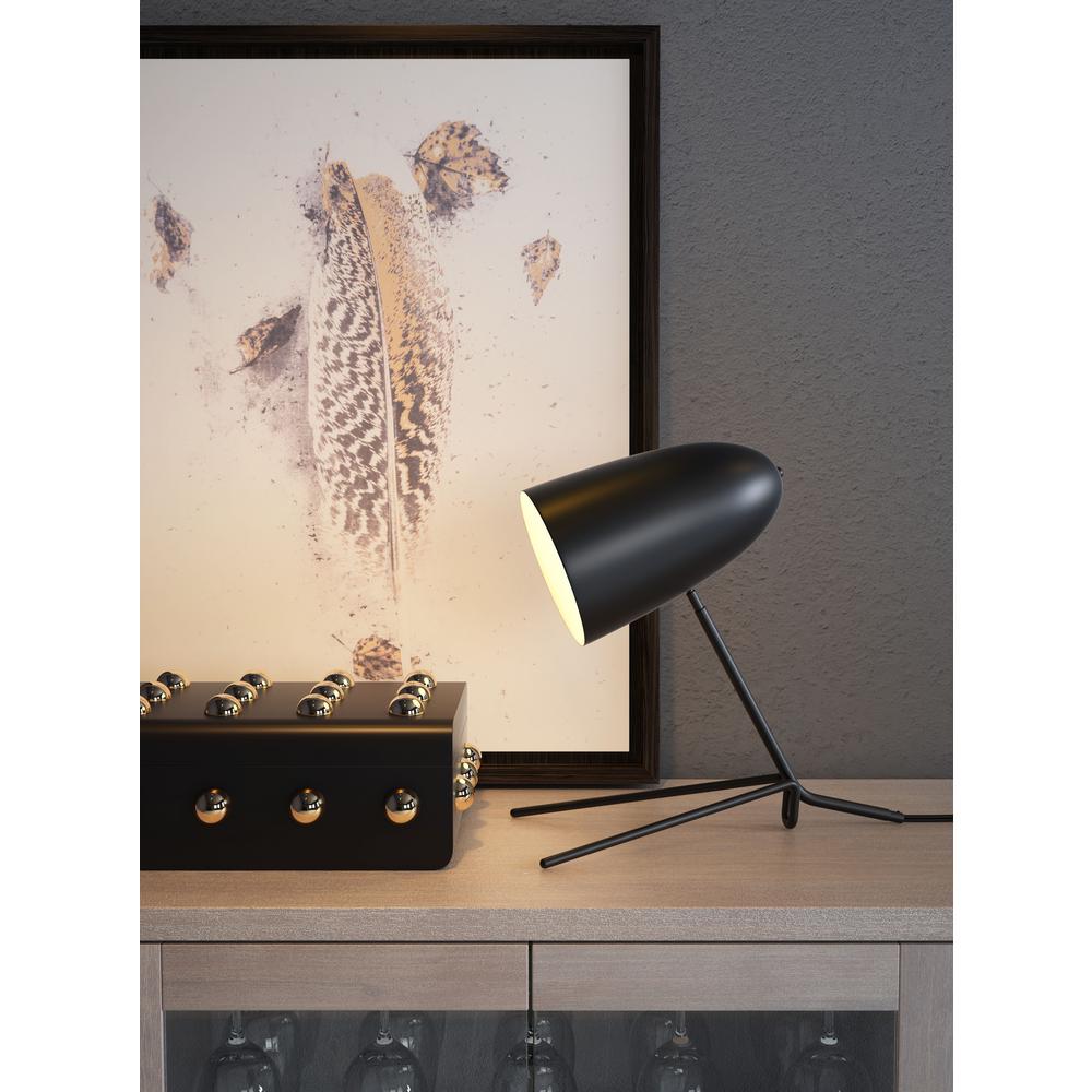 matt black table lamp