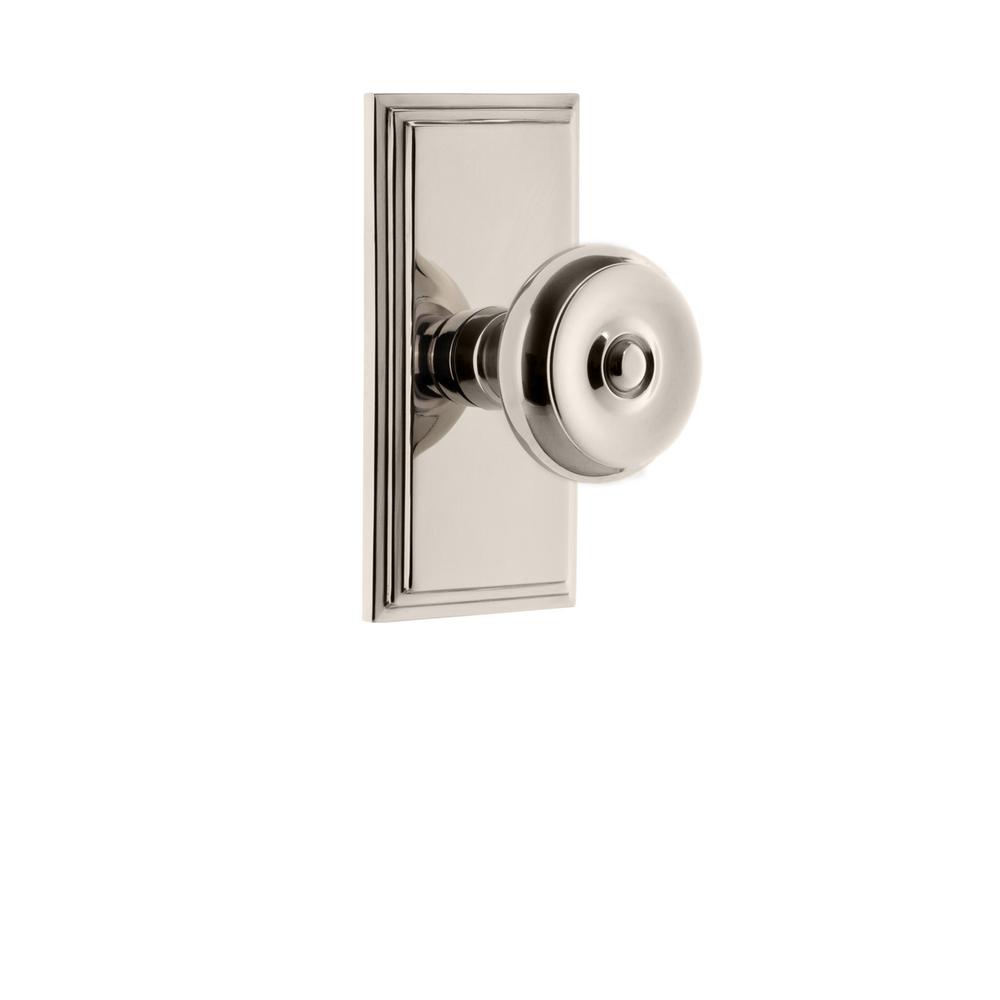 Grandeur Carre Plate Dummy With Bouton Door Knob In Polished
