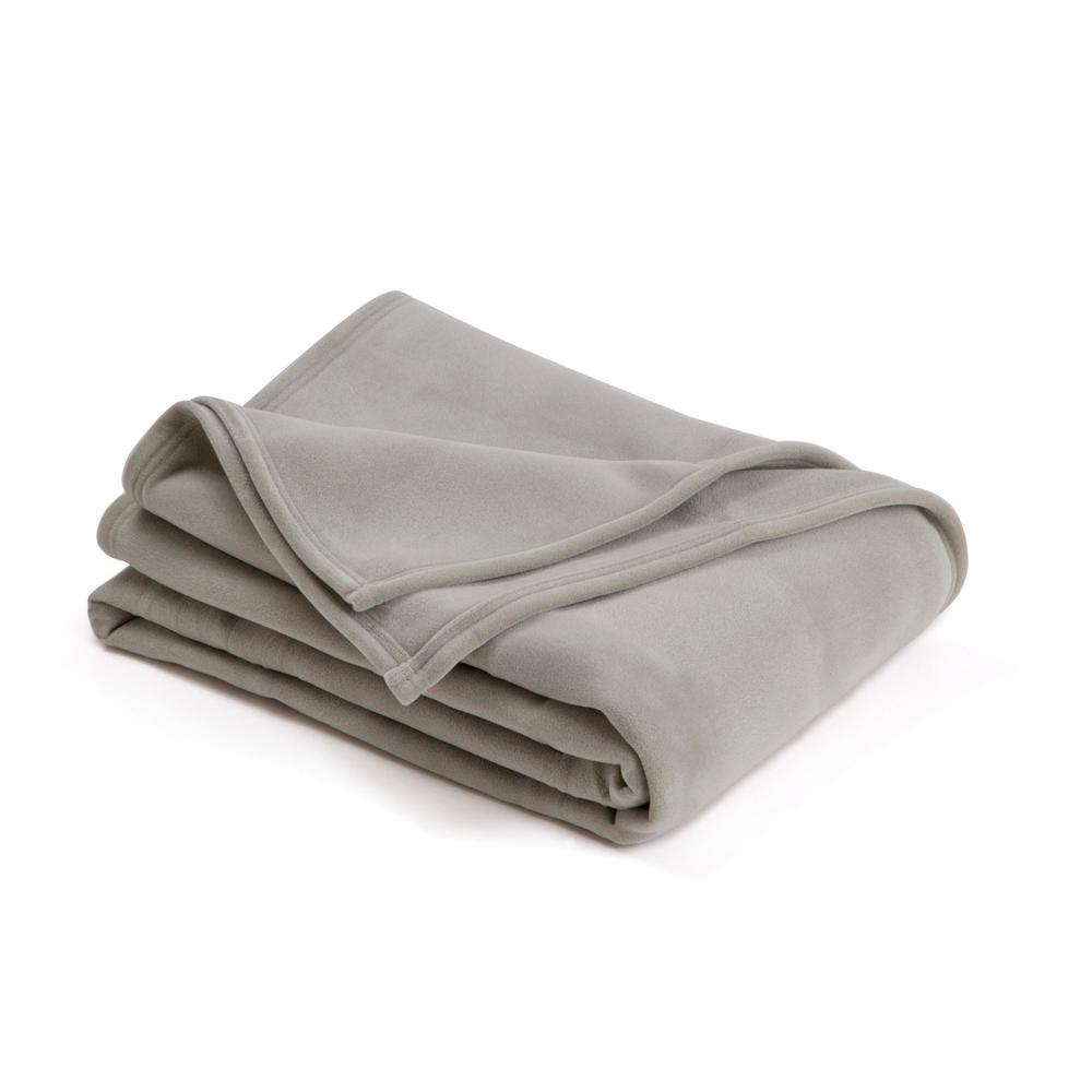 Vellux Original Tornado Grey Nylon Full/Queen Blanket027399026145 The Home Depot