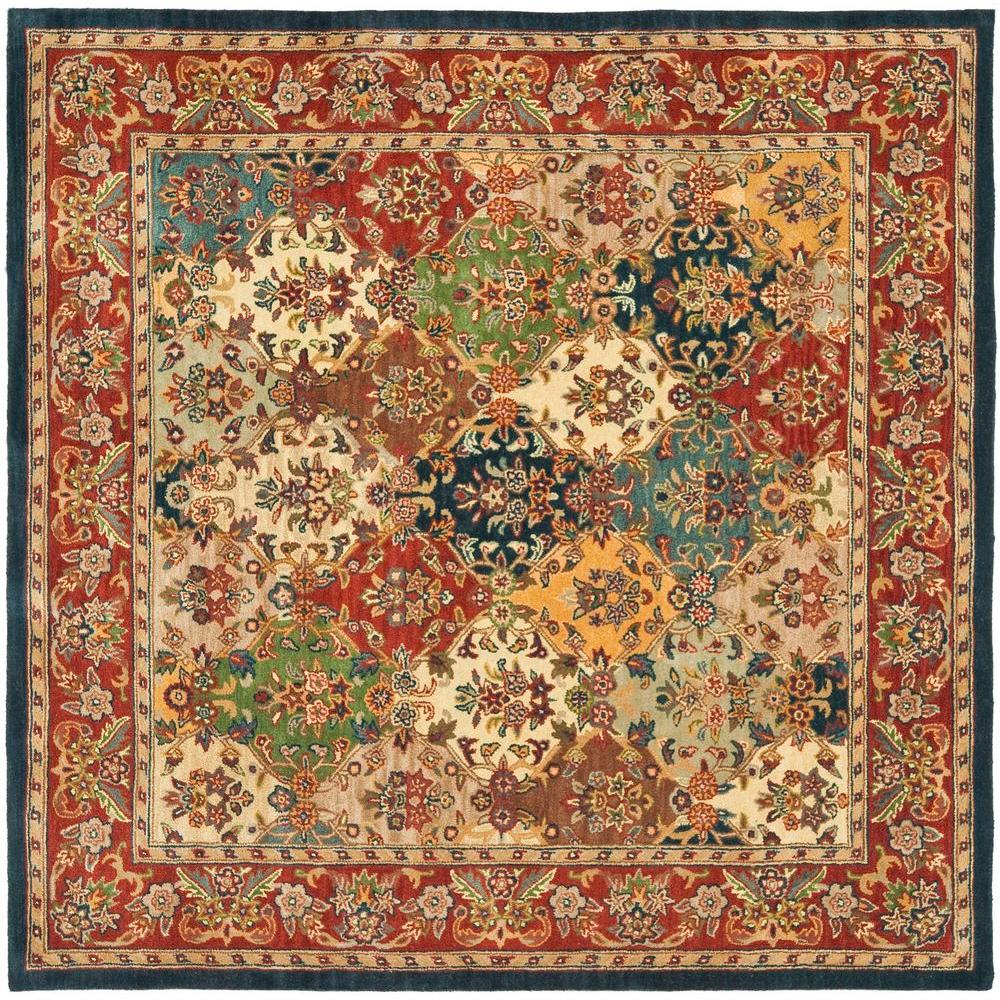 Safavieh Heritage Multi/Burgundy 8 ft. x 8 ft. Square Area RugHG911A