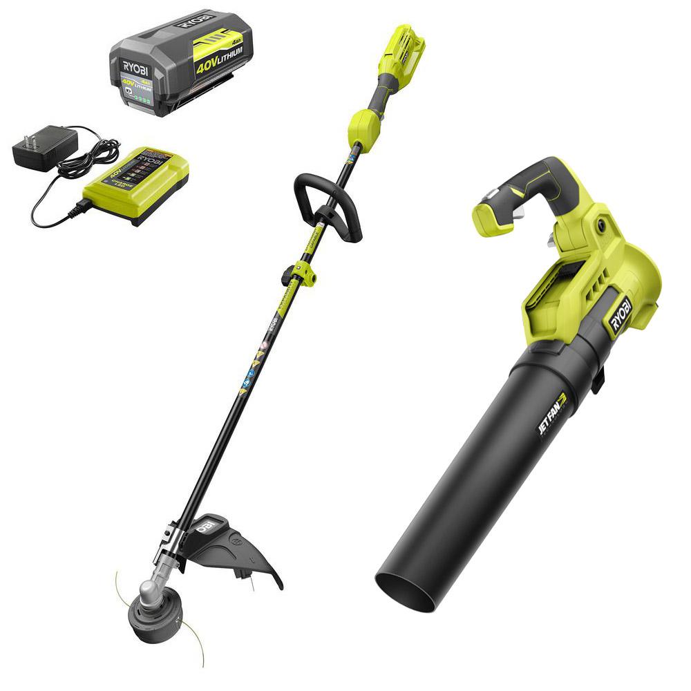 Ryobi 40 Volt Cordless Lithium Ion Attachment Capable String Trimmer