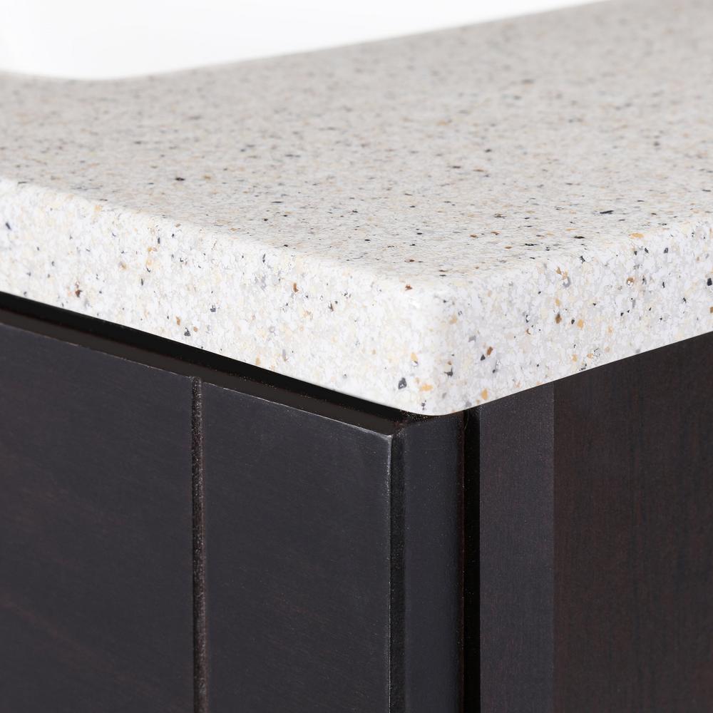 Glacier Bay Vanities With Tops Bathroom The Home Depot W Bath Vanity In Java With Solid Surface