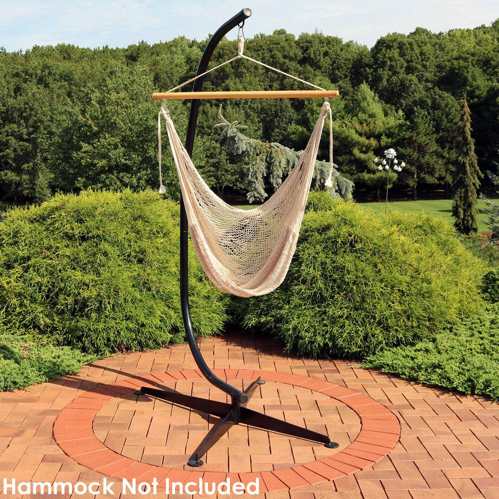 Sunnydaze Decor 2 6 Ft Steel C Stand For Hanging Hammock Chairs Hshc The Home Depot