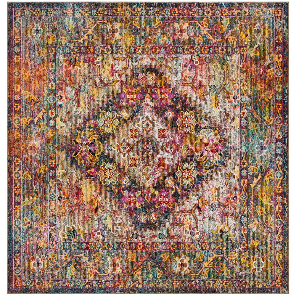 Safavieh Crystal Ruby Navy 7 Ft X Square Area Rug Crs508r