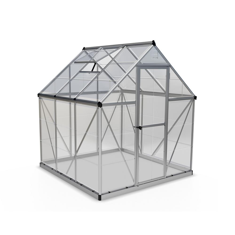 Palram Harmony 6 Ft. X 8 Ft. Polycarbonate Greenhouse In Green-701550 ...