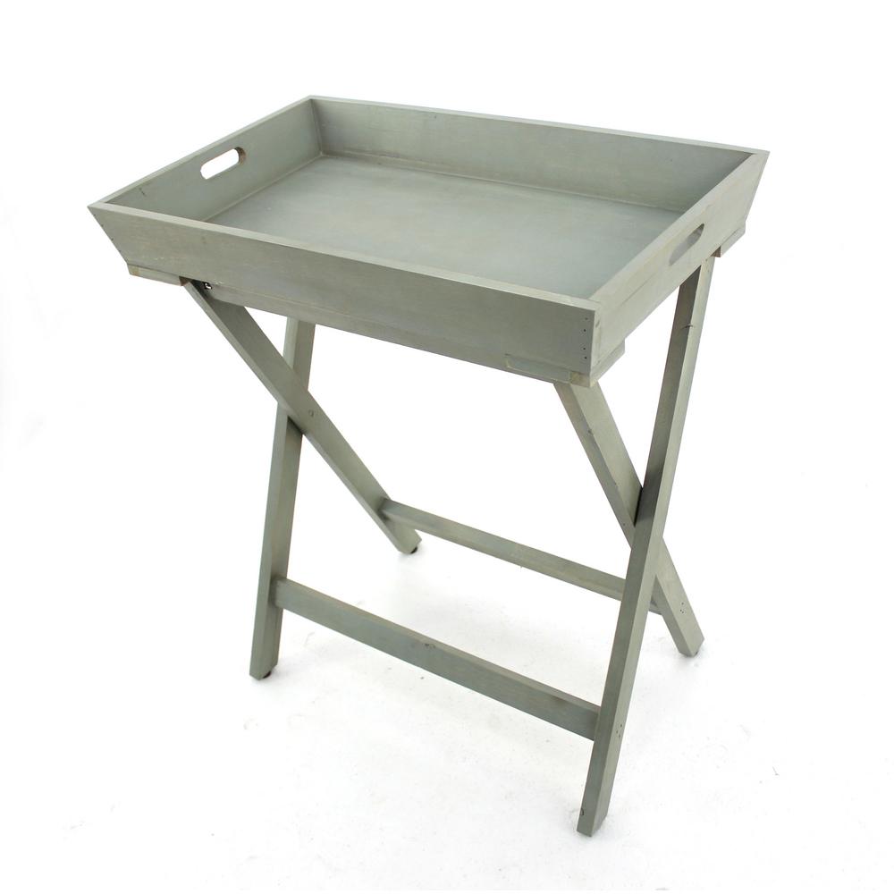 Light Blue Wood Serving End Table Af 035 The Home Depot Light Blue Wood Serving End Table