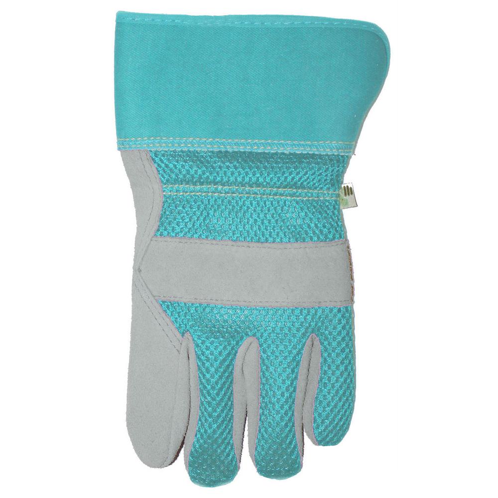 UPC 072264534874 product image for Midwest Gloves & Gear Ladies Suede Leather Palm with Mesh Back, Blue | upcitemdb.com