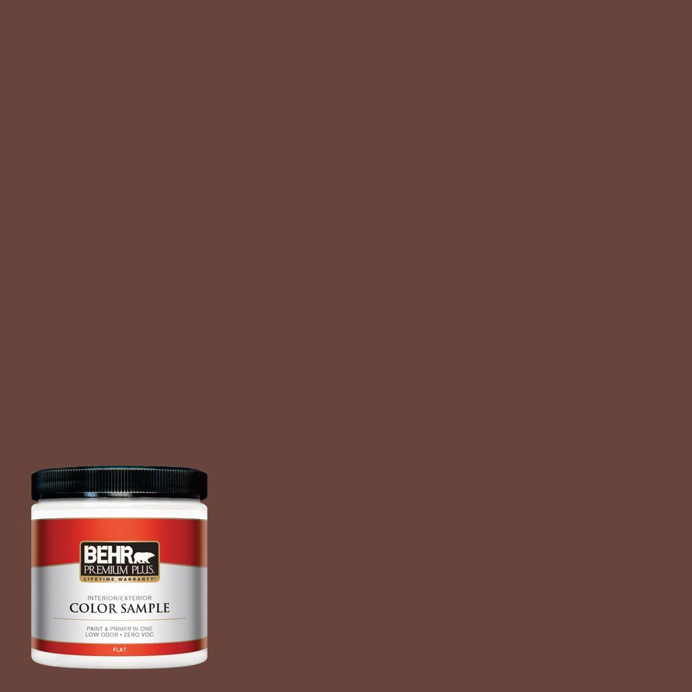 Behr Premium Plus 8 Oz 190f 7 Mayan Red Flat Interior Exterior 190f 7 Mayan Red Flat Interior Exterior