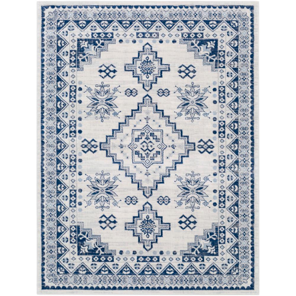 Artistic Weavers Lydia White/Blue 6 ft. 7 in. x 9 ft. Area Rug 