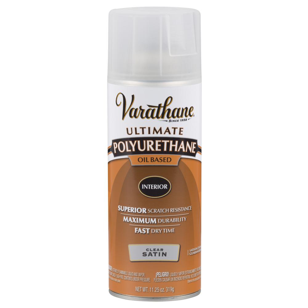 Varathane 11 Oz Clear Satin Oil Based Interior Polyurethane Spray Varathane 11 Oz Clear Satin Oil Based